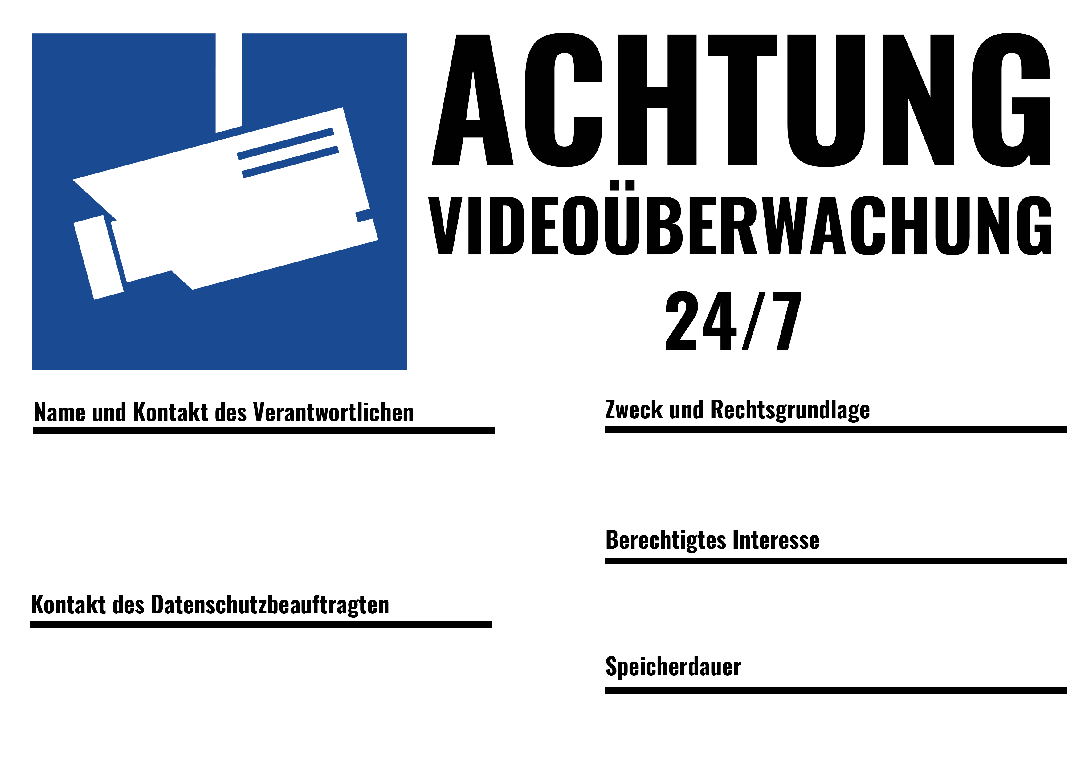 Hinweisschild Videoüberwachung