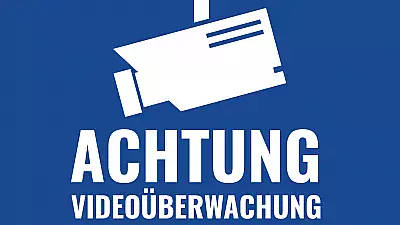 Überwachungskamera Schild