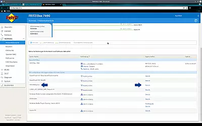 Geräteliste Fritzbox