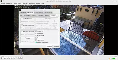 VLC Bewegungserkennung