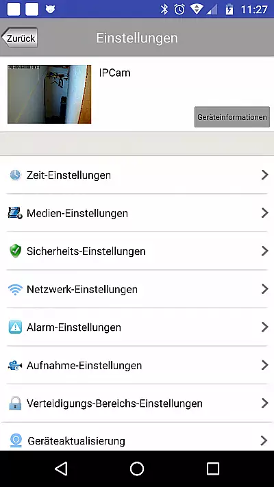  ifcam App Einstellungen