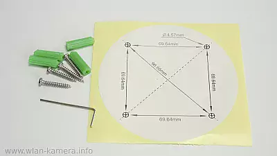 Bohrschablone und Dübel