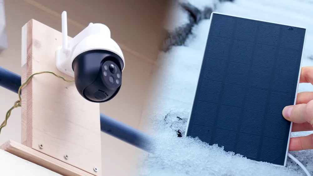 AOSU Überwachungskamera mit Solarzelle