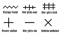 Gaunerzinken Beispiele