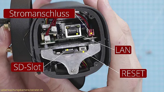 INSTAR 9808 4K - Elemente im Inneren der Kamera